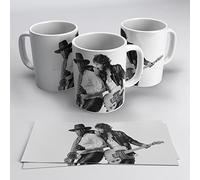 newseny Taza de Bruce Springsteen Born to run (Taza Colección B.Springsteen - Blanco y Negro) (Bruce Springsteen con Guitarra)