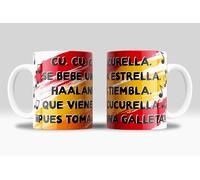 newseny Taza de la Selección Española de Fútbol - ¡Canta con Cucurella y Muestra tu Pasión por la Selección! - Taza Cucurella Selección - Cerámica 330ml - Regalo Fútbol Gracioso y Original