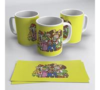 newseny Taza de Luigi, Mario Bros y sus amigos - Taza Luigi Ceramica 320ml (Amarillo)