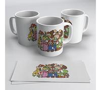 newseny Taza de Luigi, Mario Bros y sus amigos - Taza Luigi Ceramica 320ml (Blanco)