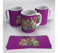 newseny Taza de Luigi, Mario Bros y sus amigos - Taza Luigi Ceramica 320ml (Lila)