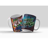 newseny Taza de SUPER MARIO BROS | Colección tazas Mario - Cerámica Triple A 350ML (Super Luigi)