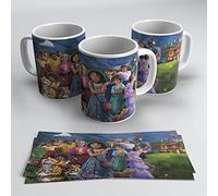 newseny Taza Encanto para fans de la película Encanto con todos sus personajes. Encanto Mirabel, Isabela, Luisa, Bruno, Pica. Cerámica 355ml