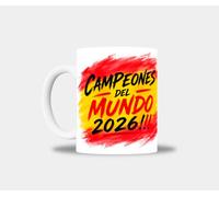 newseny Taza España Campeones del Mundo 2026 | Taza Cerámica 330 ml | Diseño Original Viva España | Regalo para Aficionados al Fútbol | Apta para Microondas y Lavavajillas