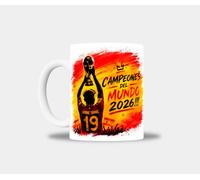 newseny Taza España Campeones del Mundo 2026 | Taza Cerámica 330 ml | Diseño Original Viva España | Regalo para Aficionados al Fútbol | Apta para Microondas y Lavavajillas