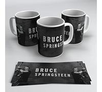 newseny Taza Grupo Musica Bruce Springsteen - Born in USA (Tazas Colección Bruce Blanco y Negro) (Bruce Springsteen doble Blanco y Negro con Nombre)