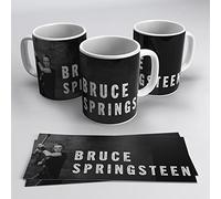 newseny Taza Grupo Musica Bruce Springsteen - Born in USA (Tazas Colección Bruce Blanco y Negro) (Bruce Springsteen Blanco y Negro con Nombre)