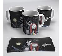 newseny Taza Jack Skellington Pesadilla antes de Navidad (Colección taza regalo Navidad) (Jack Skellington con Sally y Zero)