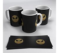newseny Taza Jack Skellington Pesadilla antes de Navidad (Colección taza regalo Navidad) (Logo Jack Skellington Oro)