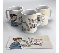 newseny Taza Las mujeres ya no lloran, las mujeres facturan - Taza inspirada en Shakira y Bikzarrap | Regalo fans Bizarrap (ConFondo)