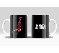 newseny Taza NBA de Michael Jordan Colección en Blanco y Negro con tonos rojos - Regalo para fans de M.Jordan NBA | Cerámica 355ml (Michael Jordan Taza)