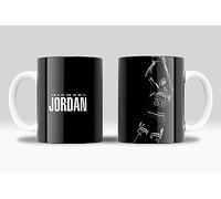 newseny Taza NBA de Michael Jordan Colección en Blanco y Negro con tonos rojos - Regalo para fans de M.Jordan NBA | Cerámica 355ml (Jordan Basquet)