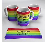 newseny Taza regalo orgullo gay - El amor no vino con instrucciones (Regalo LGTBIQ+) | Cerámica 355ml