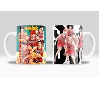 newseny Taza Slam Dunk Merch - Regalo para fans de la serie Slam Dunk Anime - Taza anime con los protagonistas: Hanamichi Sakuragi, Kaede Rukawa, Takenori Akagi. | Cerámica 350ml (SlamDunk)
