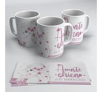 newseny Taza Soy Feminista Día de la mujer (Colección tazas Feministas para regalo) - Mujeres Poderosas - Cerámica 350ml (Feminista - Amate chica)