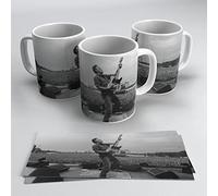 newseny Taza U2 Bruce Springsteen Conciertos - Taza grupo de música para regalo | Capacidad 350 ml (BruceGuitarra BlancoiNegro)
