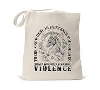 newseny Tote Bag fan art de Alas de Sangre - Violence Orange con pegatina de REGALO - Bolsa con asas reforzadas para amantes de los libros | 35 x 40 cm (Violet y Dragon)