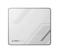 NEWSKILL Artemis Alfombrilla Gaming L Tela Jacquard Base Antideslizante Borde Ribeteado Blanca