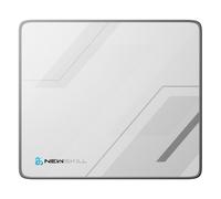NEWSKILL Artemis Alfombrilla Gaming L Tela Jacquard Base Antideslizante Borde Ribeteado Blanca