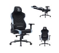 NEWSKILL Banshee Pro - Silla Gaming con Reclinación 180°, Reposabrazos 4D, Soporte Lumbar, Tela Transpirable, Color Negro - Azul