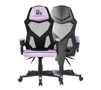 NEWSKILL Eros Silla Gaming ergonómica con Respaldo de Malla, Asiento Acolchado y Base metálica - Color Morado