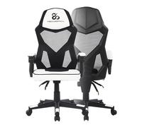 NEWSKILL Eros Silla Gaming ergonómica con Respaldo de Malla, Asiento Acolchado y Base metálica - Color Blanco