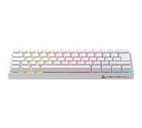 NEWSKILL Pyros V2 Teclado Gaming 60% RGB inalámbrico/Bluetooth/Cable Outemu Red Hotswap - Color Blanco