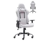 Newskill Kitsune V2 Silla Gaming Tela Transpirable Estructura Acero Blanca-Rosa