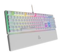 NEWSKILL Serike V2 Teclado Mecánico Gaming Switch Red Hotswap Blanco | Switches Outemu Red intercambiables en caliente. Formato completo con retroiluminación y layout español.