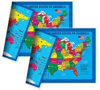 NewSpaceView - Mapa infantil de 2 caras (44,5 x 29,2 cm)