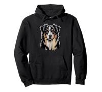 Newspaper Art Australian Shepherd Aussie Dog Sudadera con Capucha