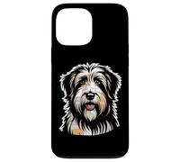 Newspaper Art Bearded Collie Highland Collies Carcasa para iPhone 13 Pro MAX