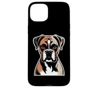 Newspaper Art Boxer Dog Boxers Carcasa para iPhone 15 Plus