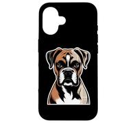 Newspaper Art Boxer Dog Boxers Carcasa para iPhone 16