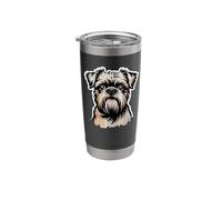 Newspaper Art Brussels Griffon Belge Vaso térmico de acero inoxidable de doble pared