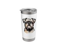 Newspaper Art Brussels Griffon Belge Vaso térmico de acero inoxidable de doble pared