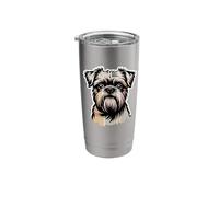 Newspaper Art Brussels Griffon Belge Vaso térmico de acero inoxidable de doble pared