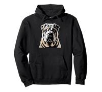 Newspaper Art Chinese Shar-Pei Sudadera con Capucha
