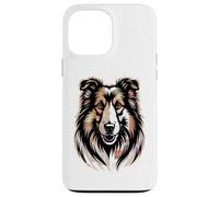 Newspaper Art Collie Collies Carcasa para iPhone 13 Pro MAX