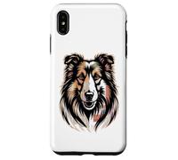 Newspaper Art Collie Collies Carcasa para iPhone XS MAX