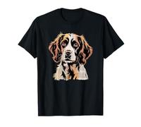 Newspaper Art English Springer Spaniel Camiseta