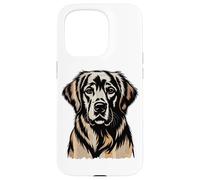 Newspaper Art Golden Retriever GR Goldie Carcasa para iPhone 15 Pro