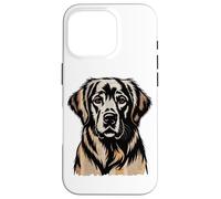 Newspaper Art Golden Retriever GR Goldie Carcasa para iPhone 16 Pro