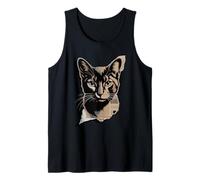 Newspaper Art Havana Brown Cat Minimalist Camiseta sin Mangas