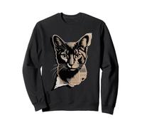 Newspaper Art Havana Brown Cat Minimalist Sudadera