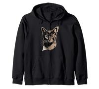 Newspaper Art Havana Brown Cat Minimalist Sudadera con Capucha