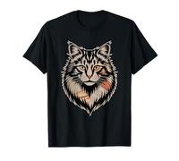 Newspaper Art Norwegian Forest Cat Wegies Camiseta