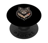 Newspaper Art Norwegian Forest Cat Wegies PopSockets PopGrip Adhesivo