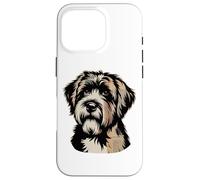 Newspaper Art Portuguese Water Dog Portie Carcasa para iPhone 16 Pro