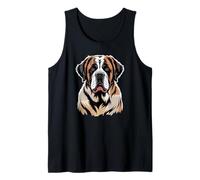 Newspaper Art Saint Bernard Camiseta sin Mangas